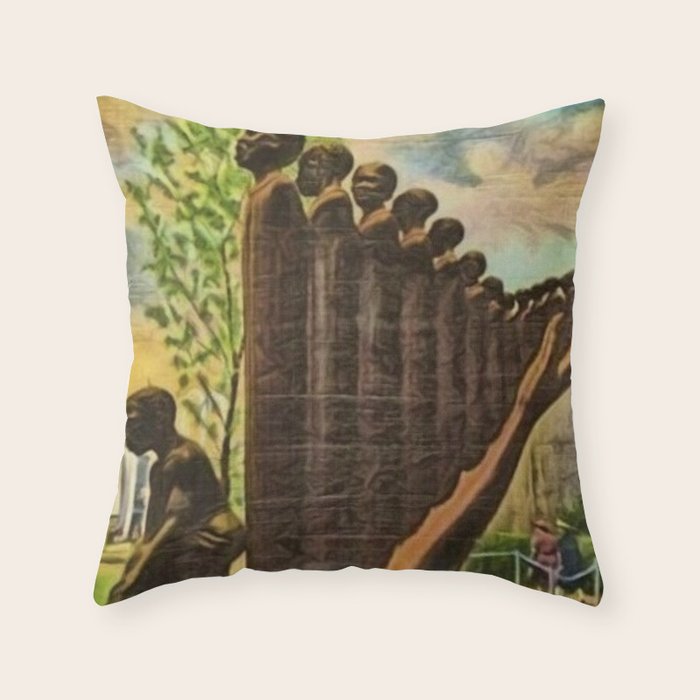 African American Masterpiece 'Lift Up Every Voice & Sing' based on the sculpture by Augusta Savage Throw Pillow Gallery Image 1