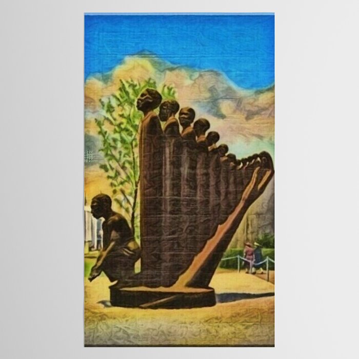 African American Masterpiece 'Lift Up Every Voice & Sing' based on the sculpture by Augusta Savage Tablecloth Gallery Image 2