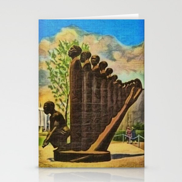 African American Masterpiece 'Lift Up Every Voice & Sing' based on the sculpture by Augusta Savage Stationery Card Gallery Image 2