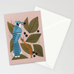 Blue Jay And Berries Stationery Card Gallery Image 2