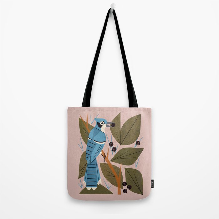 Blue Jay And Berries Tote Bag Gallery Image 2