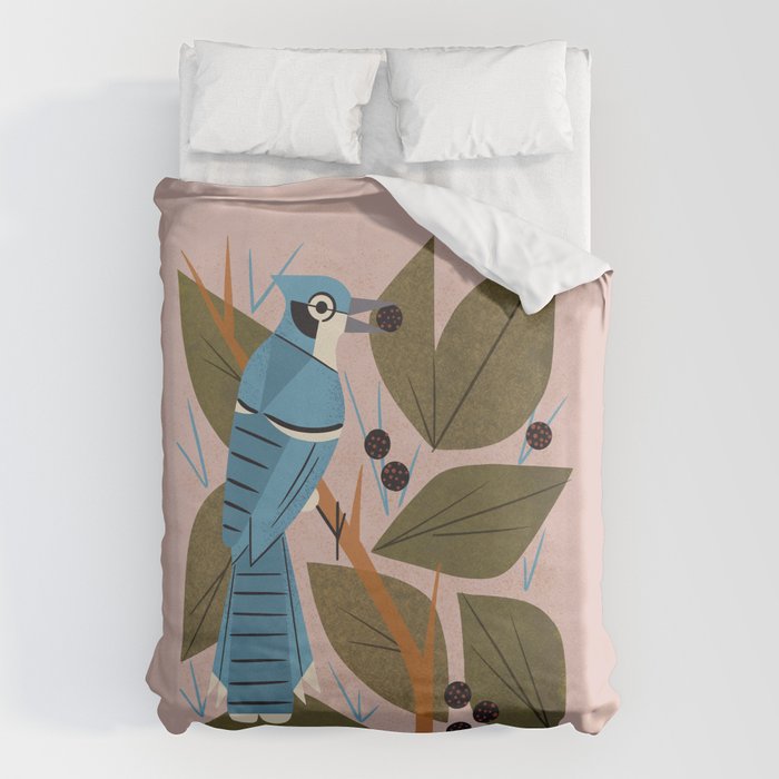 Blue Jay And Berries Duvet Cover Gallery Image 6
