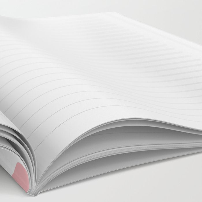 Modern Retro Liquid Swirl Abstract Pattern in Soft Pink Blush and White Notebook Gallery Image 2
