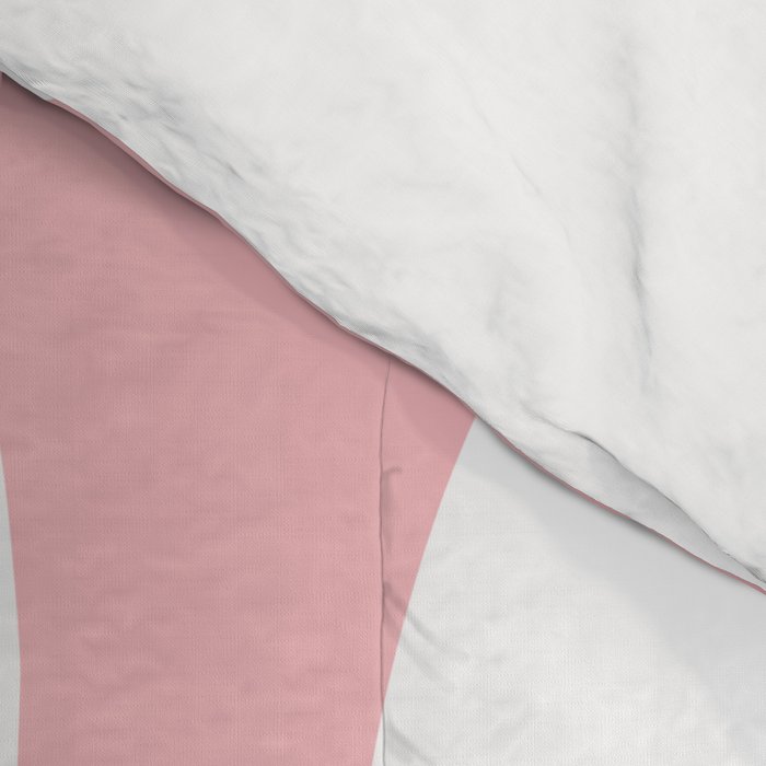 Modern Retro Liquid Swirl Abstract Pattern in Soft Pink Blush and White Comforter Gallery Image 4