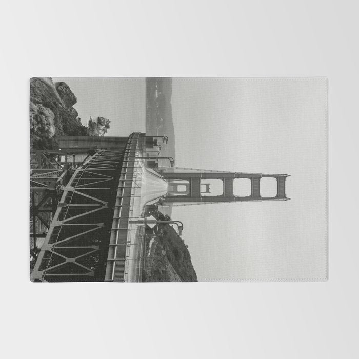 Golden Gate Bridge Black And White Rug Gallery Image 2