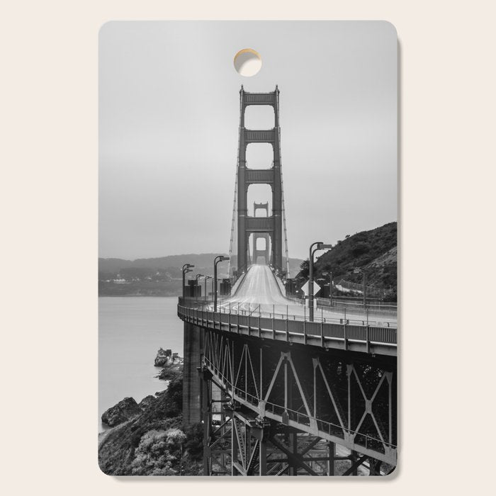 Golden Gate Bridge Black And White Cutting Board Gallery Image 1