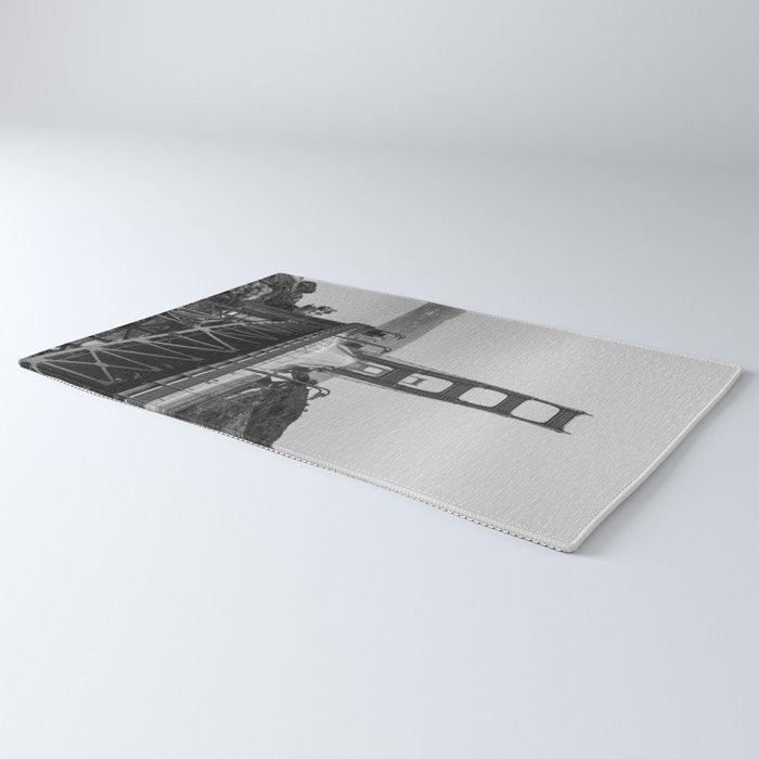 Golden Gate Bridge Black And White Rug Gallery Image 3