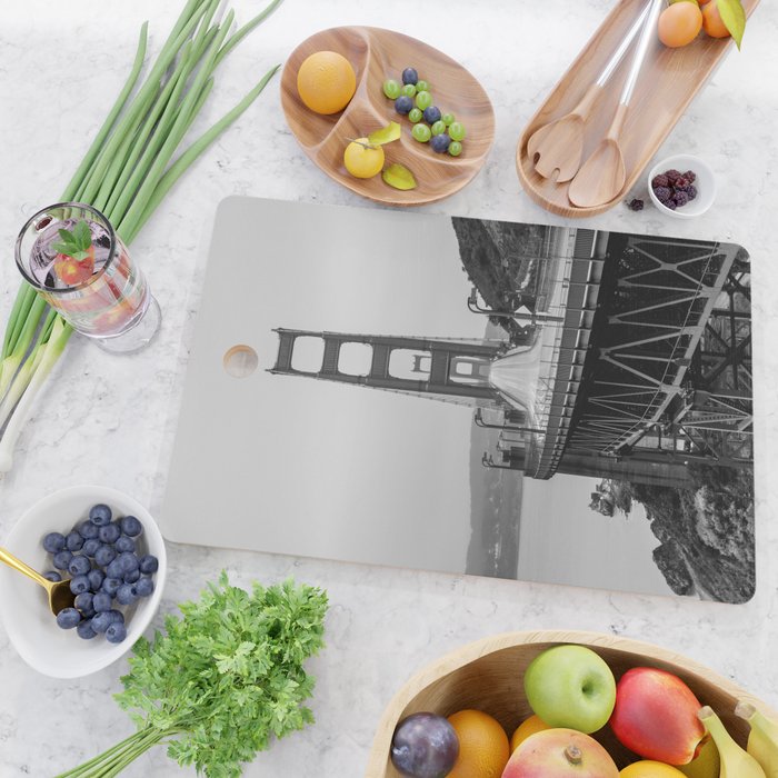 Golden Gate Bridge Black And White Cutting Board Gallery Image 2