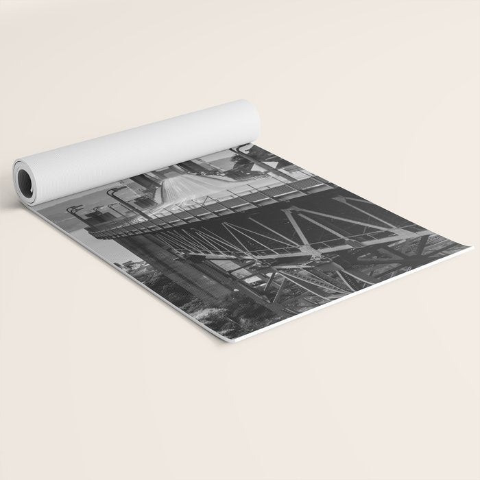 Golden Gate Bridge Black And White Yoga Mat Gallery Image 2