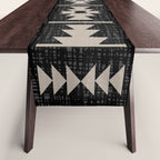 Southwestern Pattern 129 Black and Linen Table Runner Gallery Image 1