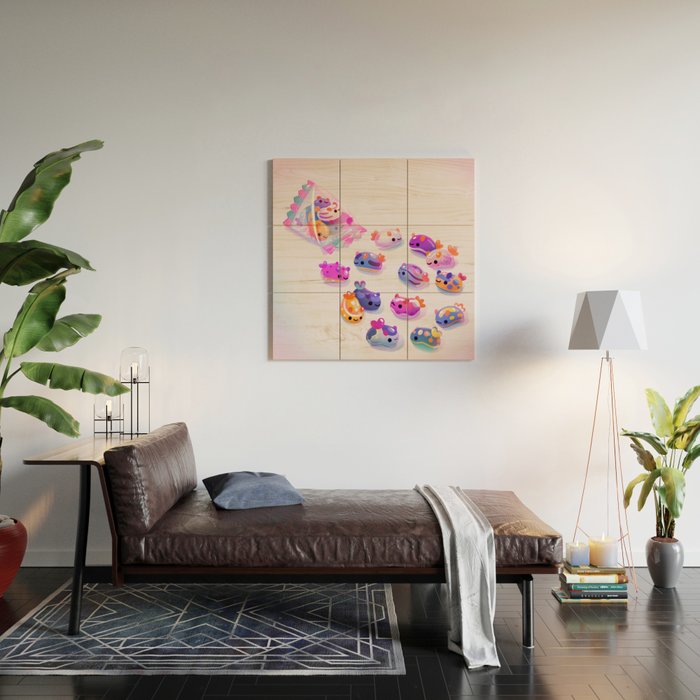 Jelly bean sea slug Wood Wall Art Gallery Image 2