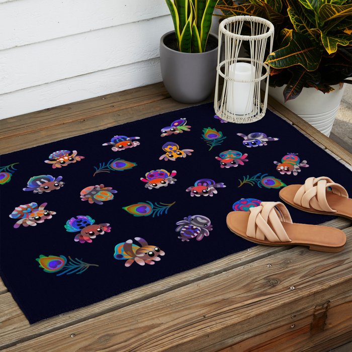 Peacock spider Outdoor Rug Gallery Image 2