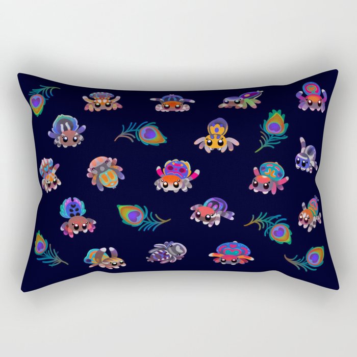 Peacock spider Rectangular Pillow Gallery Image 2