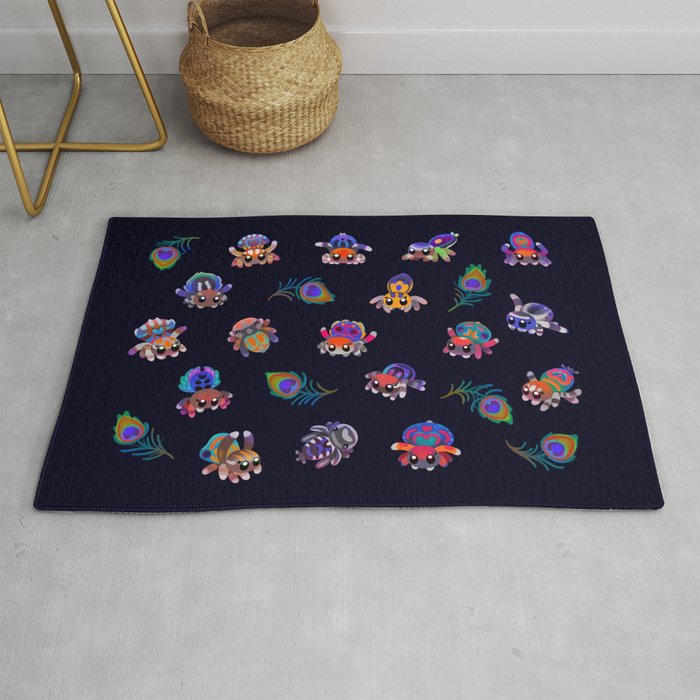 Peacock spider Rug Gallery Image 1