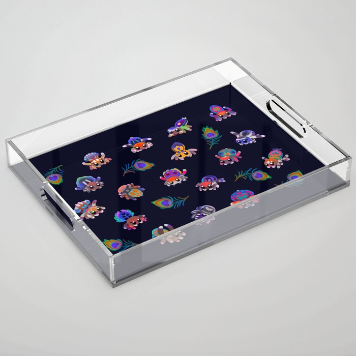 Peacock spider Acrylic Tray Gallery Image 1
