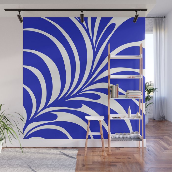 Infinity Blue Leaf - Matisse Wall Mural Gallery Image 1