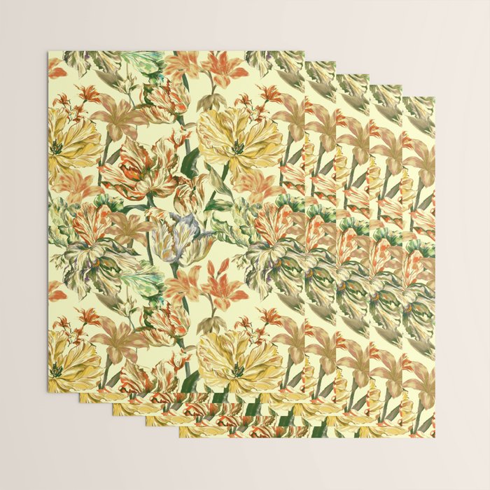 Watercolor Golden Bloom Wrapping Paper Gallery Image 3