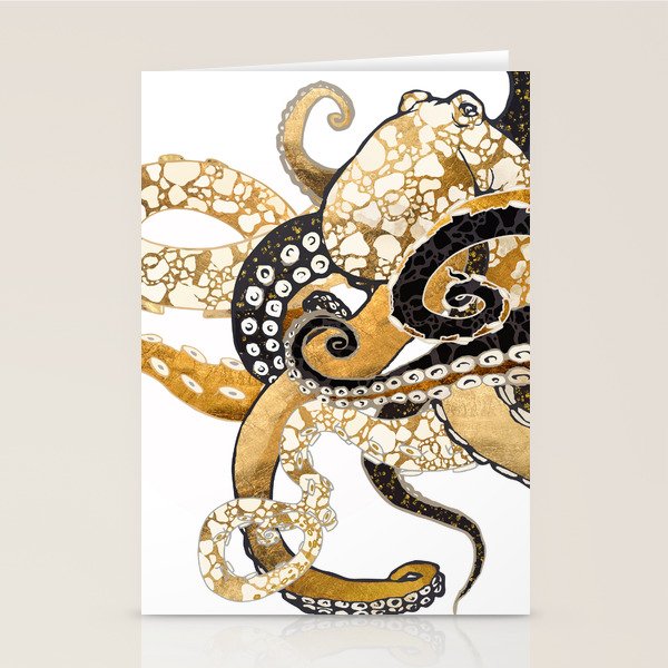 Metallic Octopus Stationery Card Gallery Image 2