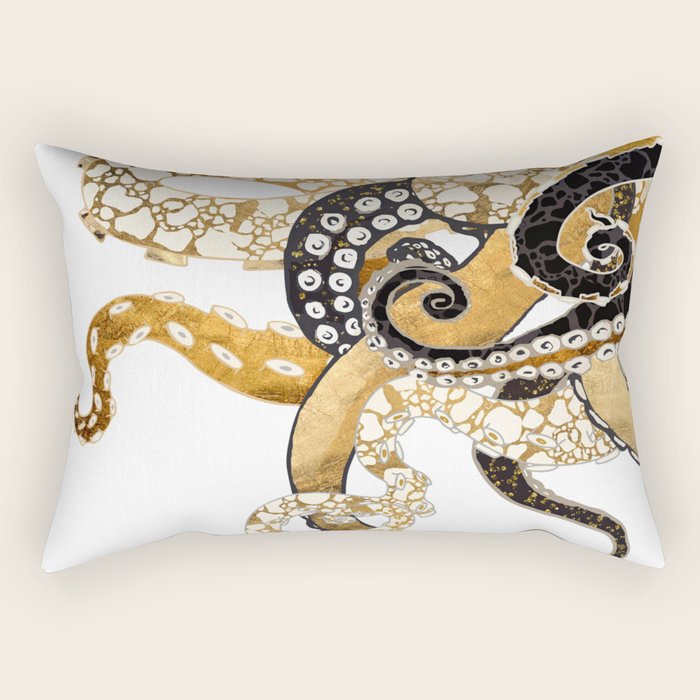 Metallic Octopus Rectangular Pillow Gallery Image 2
