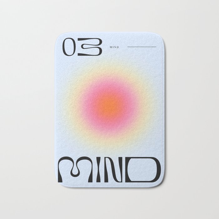 Modern soft blur gradient typography art Bath Mat Gallery Image 1