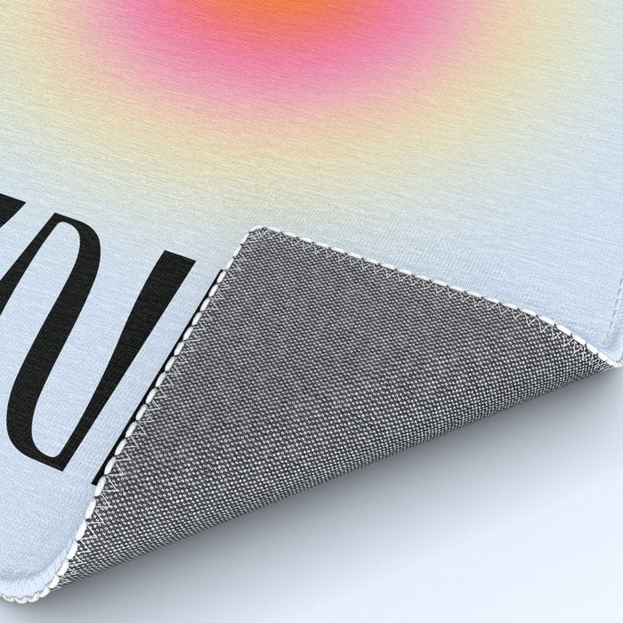 Modern soft blur gradient typography art Rug Gallery Image 4