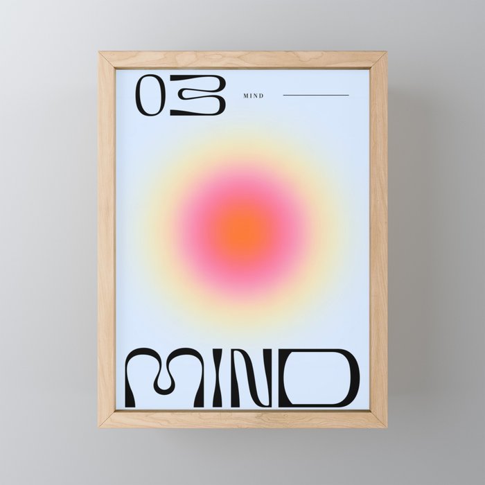 Modern soft blur gradient typography art Mini Art Print Gallery Image 1