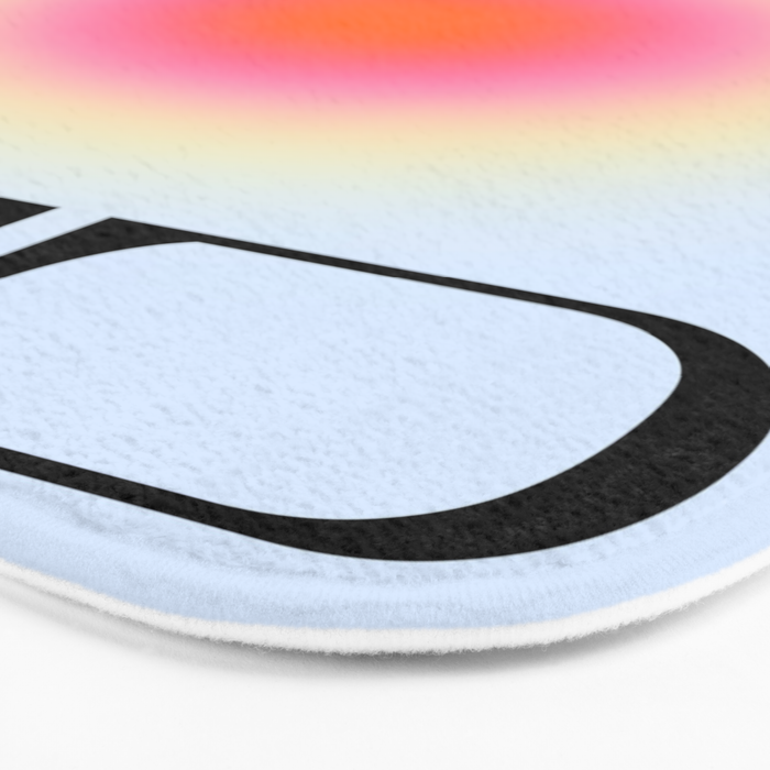 Modern soft blur gradient typography art Bath Mat Gallery Image 3