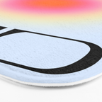 Modern soft blur gradient typography art Bath Mat Gallery Image 3