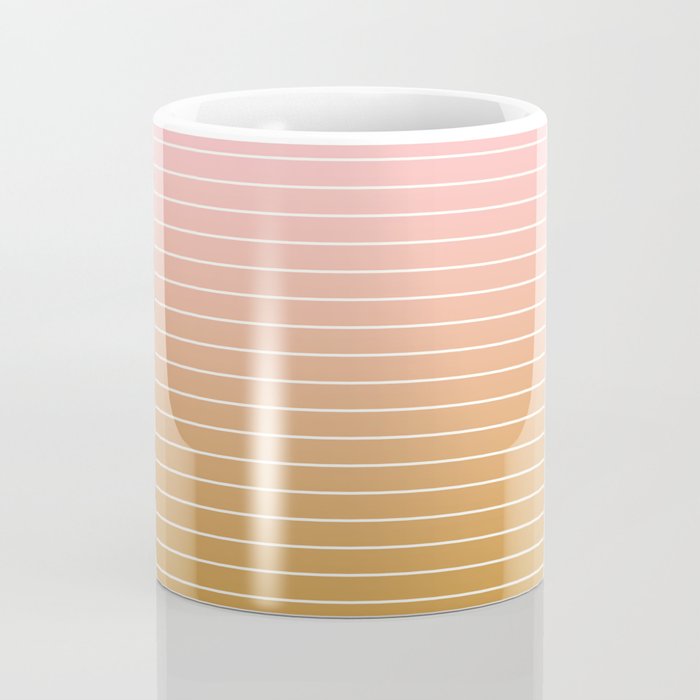 Ombre Arch XIII Pastel Sunset Gradient Modern Geometric Lines Coffee Mug Gallery Image 4