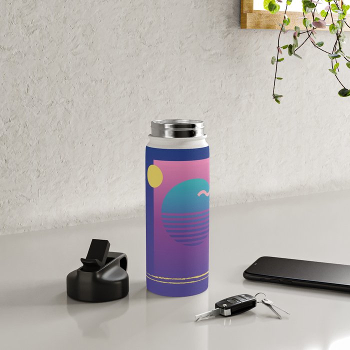 Memphis Pattern 36 / 80s - 90s Retro Water Bottle Gallery Image 4