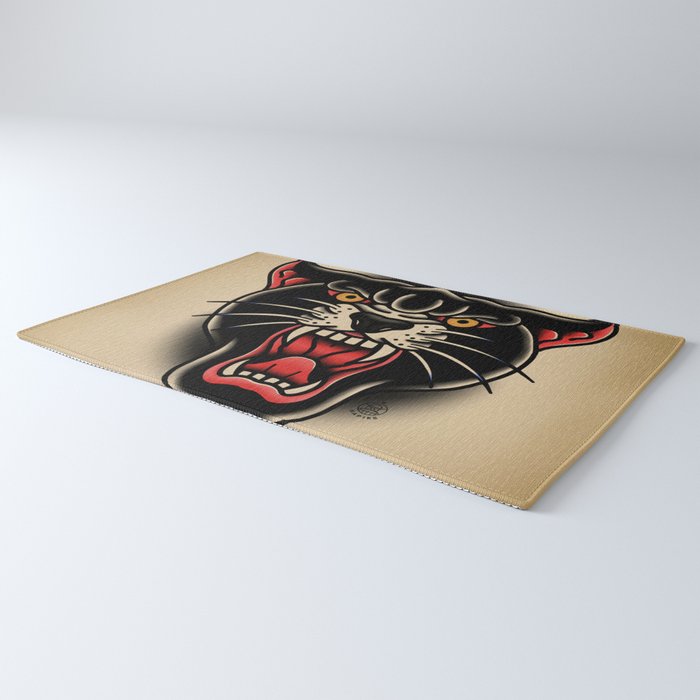 Traditional Tattoo Panther  Rug Gallery Image 3