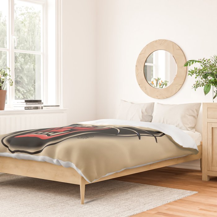 Traditional Tattoo Panther  Duvet Cover Gallery Image 2