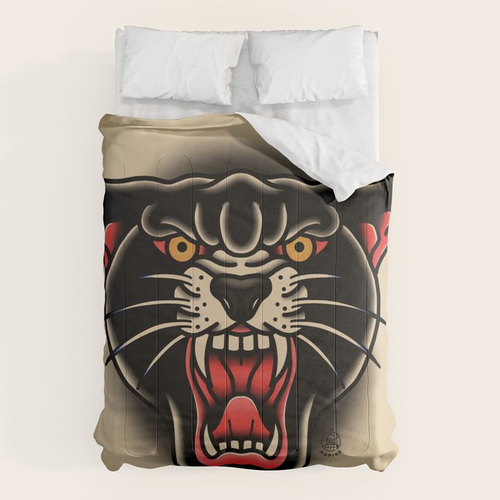 Traditional Tattoo Panther  Comforter Gallery Image 6