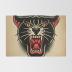 Traditional Tattoo Panther  Rug Gallery Image 2