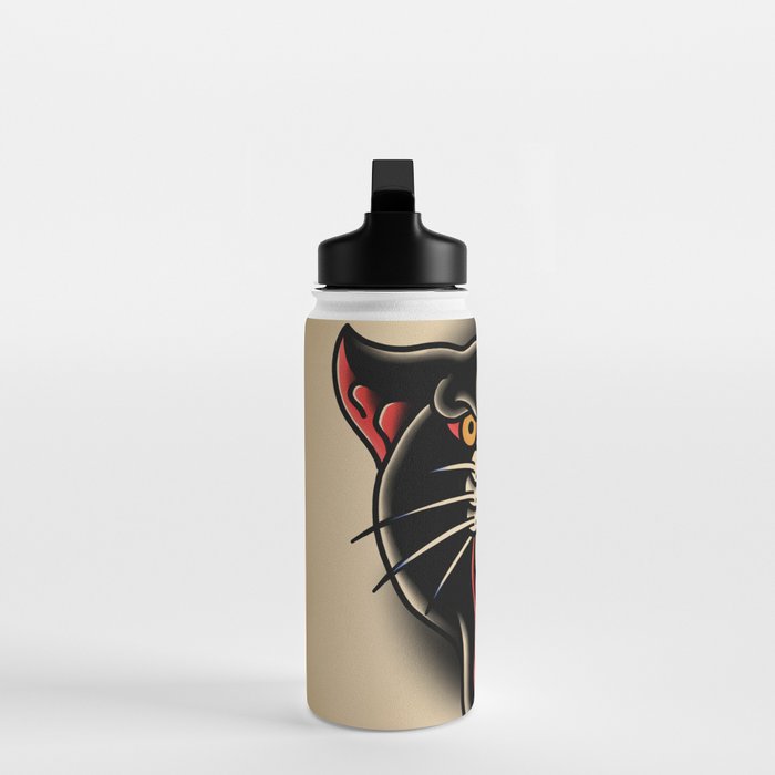 Traditional Tattoo Panther  Water Bottle Gallery Image 3