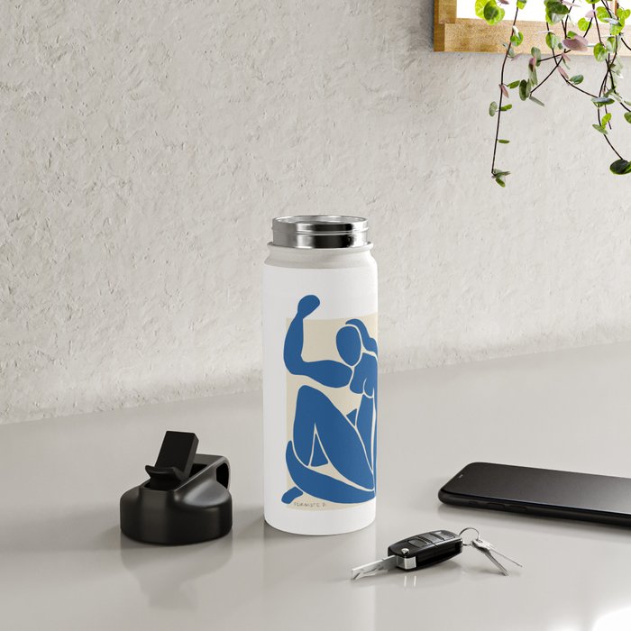 NUDE FEMINISTE - Feminist Art - Matisse Nude Blue Water Bottle Gallery Image 4