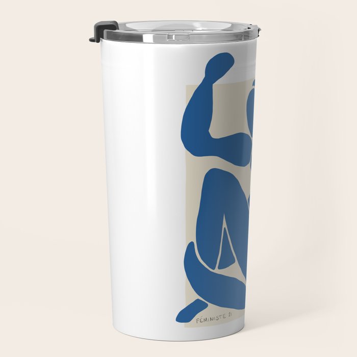 NUDE FEMINISTE - Feminist Art - Matisse Nude Blue Travel Mug Gallery Image 3