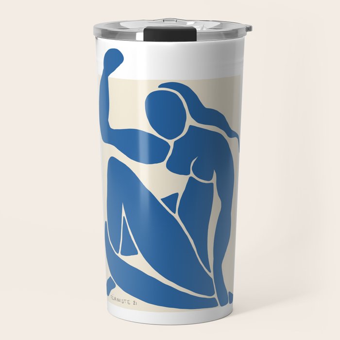 NUDE FEMINISTE - Feminist Art - Matisse Nude Blue Travel Mug Gallery Image 1