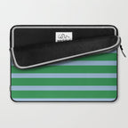 Mixed Stripe Pattern in Green, Pastel Pink, and Baby Blue Laptop Sleeve Gallery Image 2