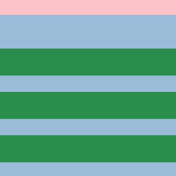 Mixed Stripe Pattern in Green, Pastel Pink, and Baby Blue Coffee Mug Gallery Image 2