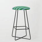 Mixed Stripe Pattern in Green, Pastel Pink, and Baby Blue Stool Gallery Image 1