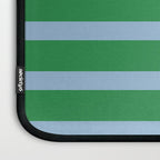 Mixed Stripe Pattern in Green, Pastel Pink, and Baby Blue Laptop Sleeve Gallery Image 3
