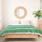 Mixed Stripe Pattern in Green, Pastel Pink, and Baby Blue Duvet Cover Gallery Image 3