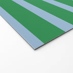 Mixed Stripe Pattern in Green, Pastel Pink, and Baby Blue Welcome Mat Gallery Image 2