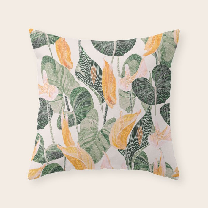 Lush Lily - Autumn Throw Pillow Gallery Image 1
