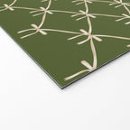 Bows & Ribbons Pattern XXII Dark Olive Green Welcome Mat Gallery Image 2