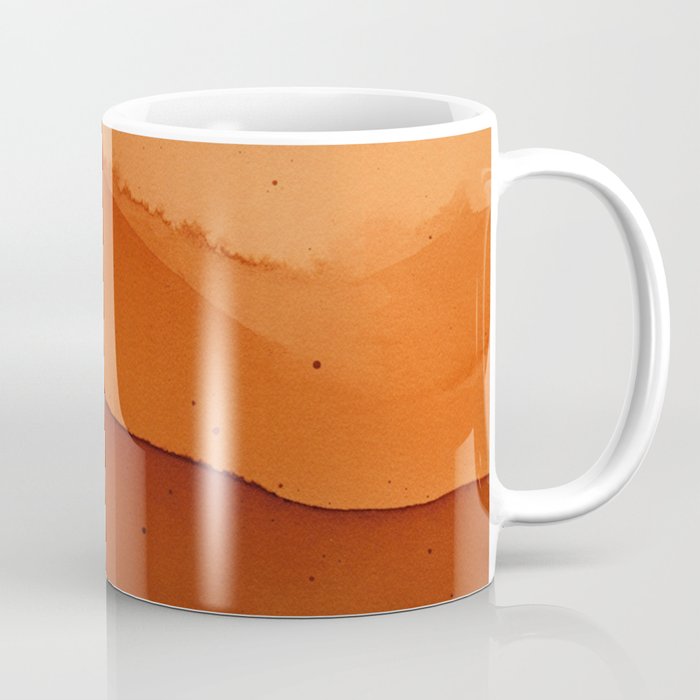 Burnt Orange Abstract Ombre Coffee Mug Gallery Image 1