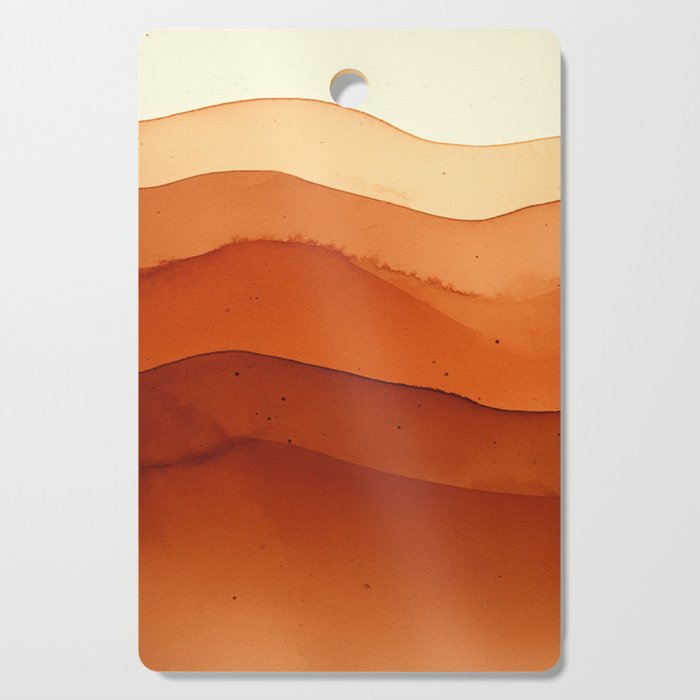 Burnt Orange Abstract Ombre Cutting Board Gallery Image 1