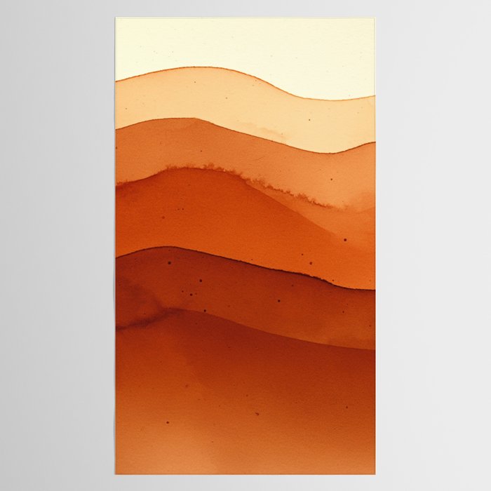 Burnt Orange Abstract Ombre Tablecloth Gallery Image 2