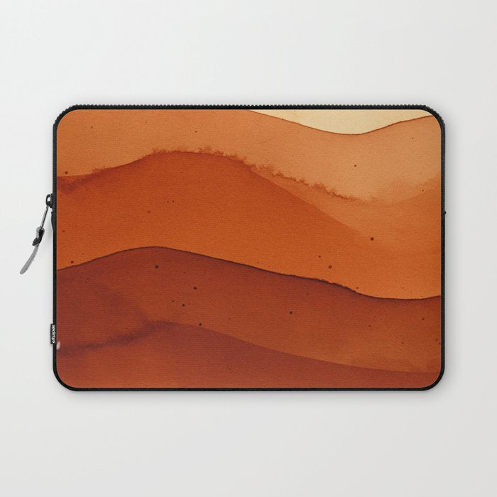 Burnt Orange Abstract Ombre Laptop Sleeve Gallery Image 1
